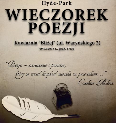 HYDE-PARK. WIECZÓR POEZJI