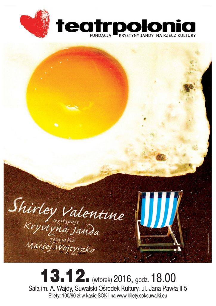 Plakat Shirley Valentine 13.12.2016 SOK Suwałki